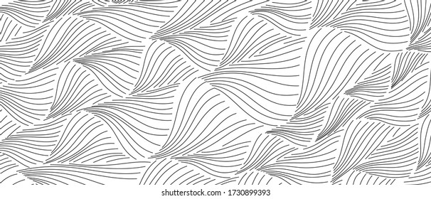 Luxury Line arts Vector , Black and White background texture for print, fabric, packaging design, invite, Canvas Print,  Vector illustration.