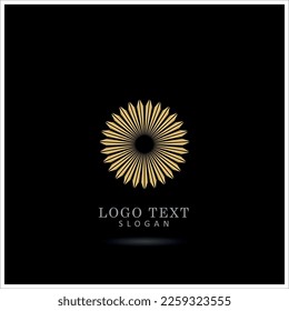 Luxury Line and Circle Logo. Symbol and Icon Vector Template