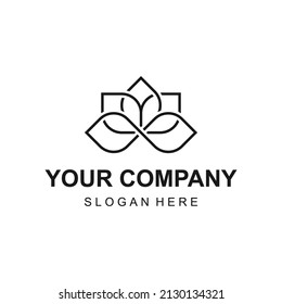 Logo des Luxus linear lotus
