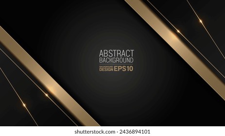 Luxuslinien schwarzer Goldhintergrund, Elemente, perfekte Marketingmaterialien, Moderne Banner Websites, Premium Illustration.