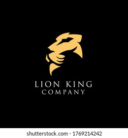 luxury lion face logo design vector inspiration