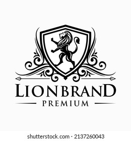 Luxury lion king logo design