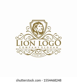 Luxury Lion Logo Vector Illustration