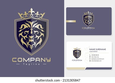 Luxury Lion logos and business card inspiration