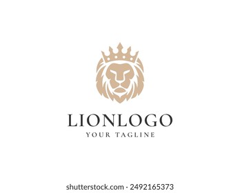 Luxury Lion Mascot logo design vector