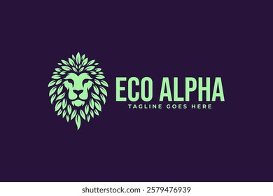 luxury lion nature logo design template