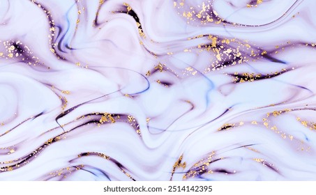 Design de fundo de mármore líquido de luxo com textura natural e brilho de ouro.