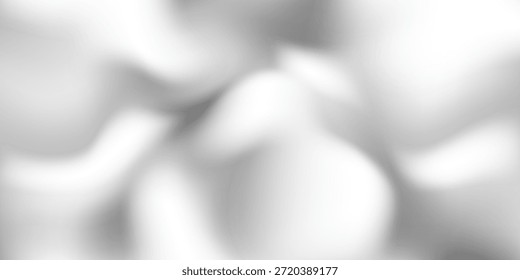 Textura de plata líquida de lujo con ondas fluidas suaves. Gradiente metálico en superficie curva ondulada. Material reflectante brillante de mercurio o cromo. Material de plata