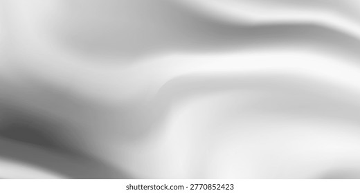 Luxury Liquid Silver Wave Abstract Background with Shiny Metallic Flowing Texture. Suit for banner, web, brochure, pamflet and presentation