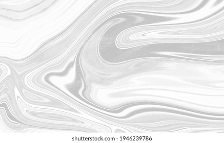 Luxury liquid white marble textures. Minimalist gray marble canvas abstract painting background. Hand Drawn textures made with special ink. Ochre and white marble background. Vector illustration.