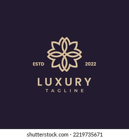 Plantilla de vector de diseño abstracto con logotipo de lujo