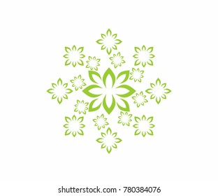 Luxury logo abstract tree leaf flower premium elegant