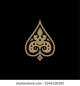 Luxury Logo Ace of spade logo icon design template flat vector