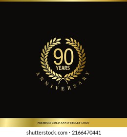 Luxus Logo Jubiläum 90 Jahre verwendet für die Marke Hotel, Spa, Restaurant, VIP, Mode und Premium.