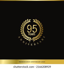 Luxury Logo Anniversary 95 Years Used for hotel, Spa, Restaurant, VIP, Fashion and Premium brand identity.