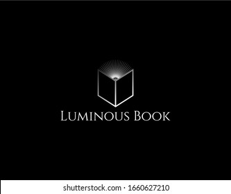 Luxury Logo of Book with Modern Concept. Designed with a Picture Book That Luminous; Unique and Lovely. This Logo Suitable for Bookstore, Library, School, etc. Vector Illustration.