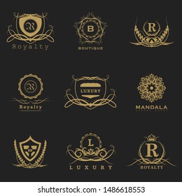 luxury logo bundle in vector illustration