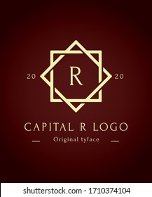 Luxury Logo Capital R Vector