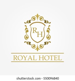Luxury logo collection,Design for Boutique hotel,Resort,Restaurant, Royalty, Victorian identity, Hotel, Heraldic, Fashion,VIP,Club,education logo Full vector logo template. Vector Illustration