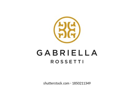 LUXURY LOGO CONCEPT FROM INITIAL LETTERS G AND R