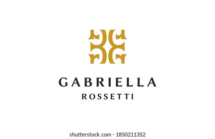 LUXURY LOGO CONCEPT FROM INITIAL LETTERS G AND R