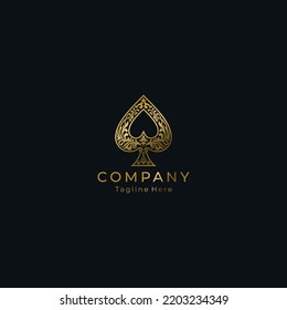 luxury logo creation with spade