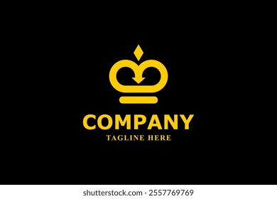 luxury logo with crown and b