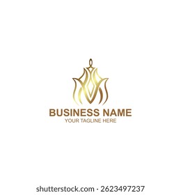 luxury logo design for beauty brand or business with creative illustration