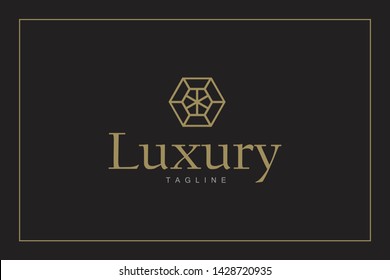 Luxury Logo design. Can be used for emblem and monogram. Great for invitation, flyer, menu, brochure, background or any desired idea. Abstract line creative logo icon design.