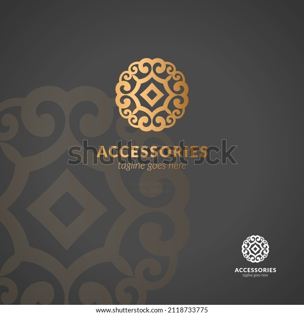 Luxury logo design. Can\
be used for jewelry, beauty and fashion industry. Great for emblem,\
monogram, invitation, flyer, menu, brochure, background, or any\
desired idea.
