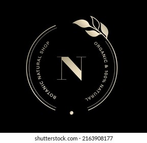 Luxury Logo Design Collection. Rose Gold Emblems With Initials And Floral Decorative For Branding Logo, Corporate Identity And Wedding Monogram Design.