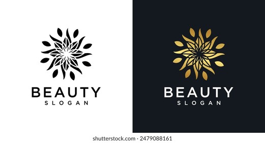 Luxury logo design concept. flower logo template .beauty or spa logo	