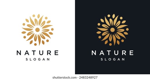 Luxury logo design concept. flower logo template .beauty or spa logo	