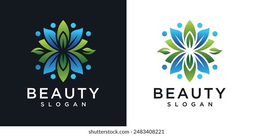 Luxury logo design concept. flower logo template .beauty or spa logo	