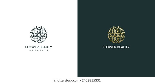 Luxury logo design concept, templet flower logo