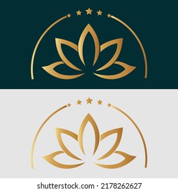 Luxury Logo Design. Elegant Symbol with Geometric Modern Lines Combination. Usable For Business, Community, Foundation, Services, Company. Vector Logo Design Illustration.