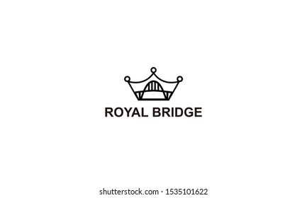 Luxury logo design elements. king combine bridge