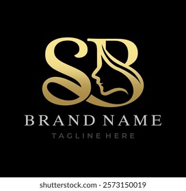 A luxury logo design featuring an initial letter and a beauty face that represents elegance and sophistication.