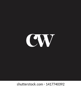 Luxury logo design for initial letter C W.