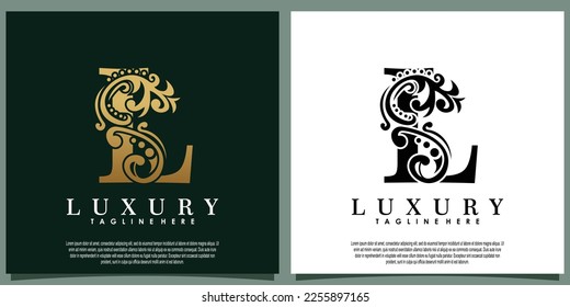 luxury logo design with initial letter L