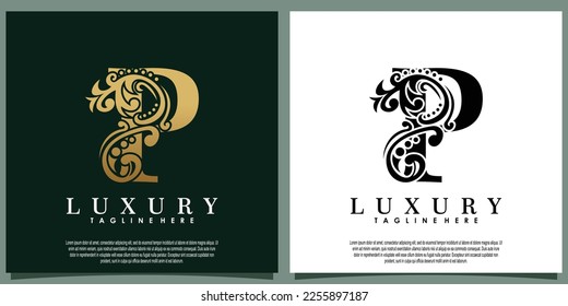 luxury logo design with initial letter P