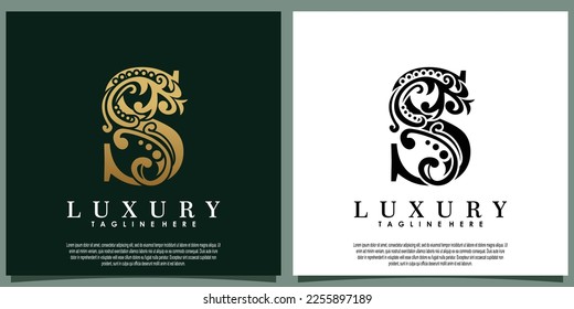 luxury logo design with initial letter S