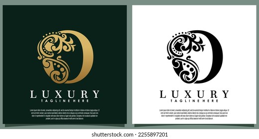 luxury logo design with initial letter O