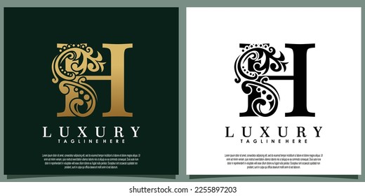 luxury logo design with initial letter H