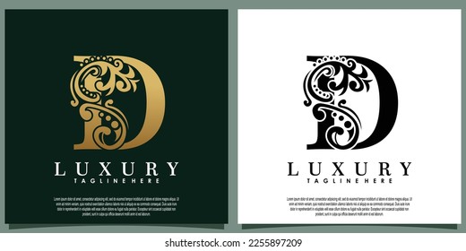 luxury logo design with initial letter D
