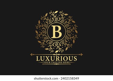 luxury logo design with initial letter for brand name