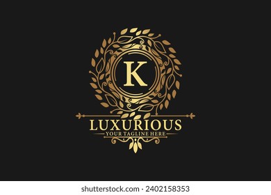 luxury logo design with initial letter for brand name