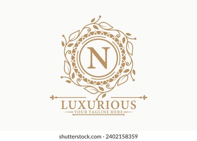 luxury logo design with initial letter for brand name