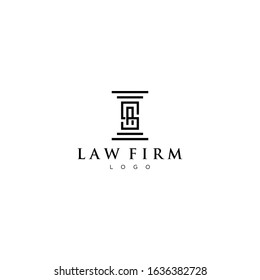 Luxury logo design of law firm with white background - EPS10 - Vector.