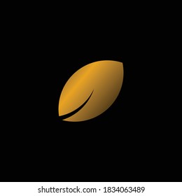 Luxury Logo Design Leaf Gold Color